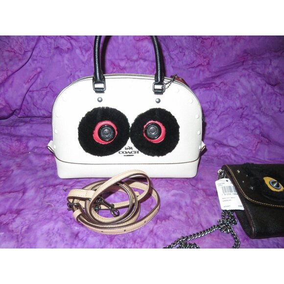 Coach 2017 Limited Edition Bear Dome Satchel Crossbody & pouch set Brand New - Picture 2 of 16